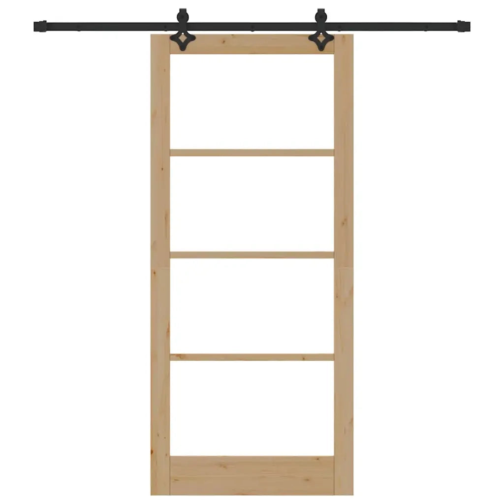 Porta scorrevole ORKDAL Naturale e Nero 93 x 211 cm 3332205