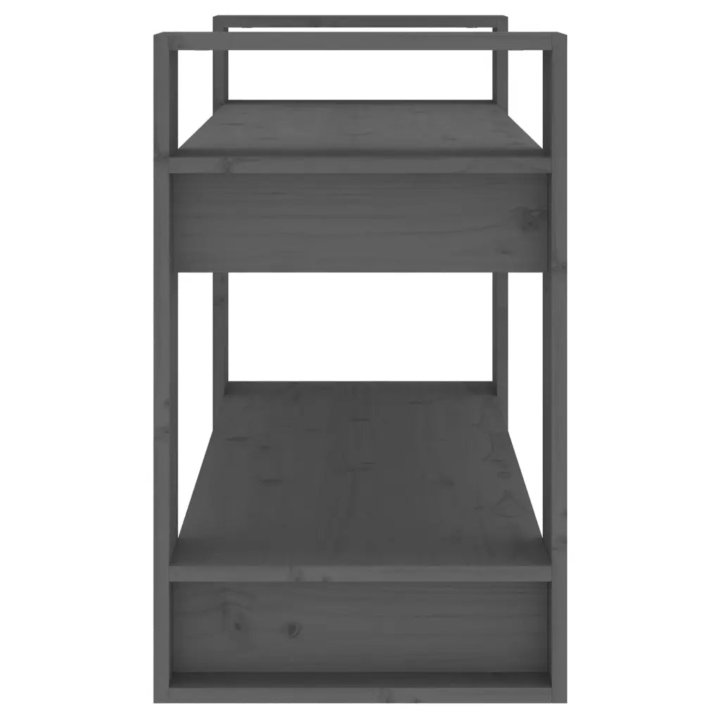 Libreria/Divisorio Grigio 80x35x56,5 cm Legno Massello di Pino 813896