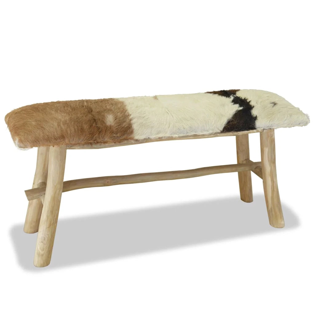 Panca 100 x 30 x 45 cm vera pelle teak 02_0021262