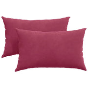 Cuscini da Divano 2 pz | Cuscini per sedie Rosso vino 50 x 30 cm Tessuto in Cords