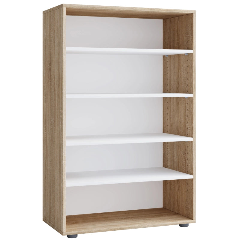 Legno Max Scarpiera H110 L70 P37 cm Mobile Porta Scarpe Salvaspazio con Ripiani Regolabili Colore Noce