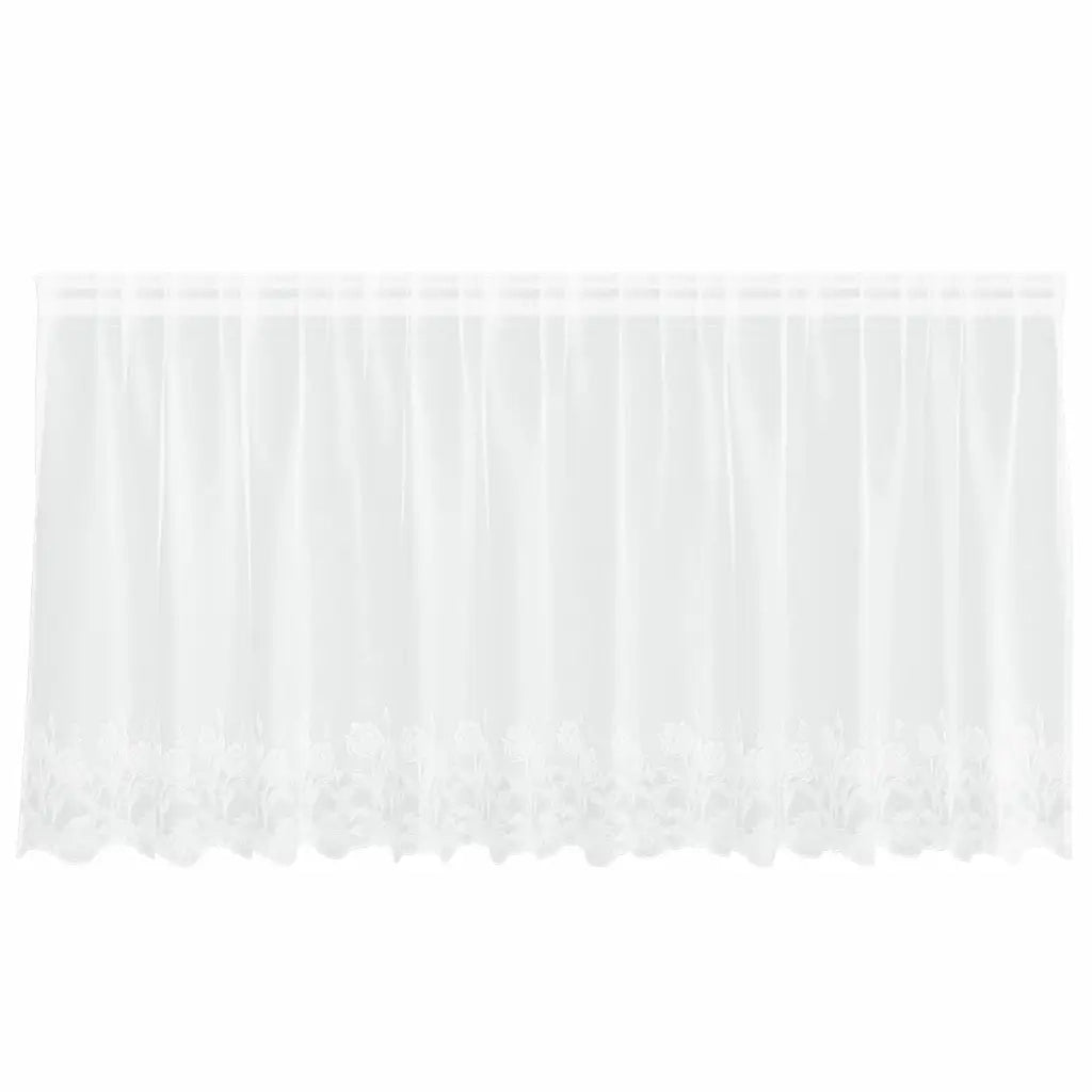 vidaXL Tende con tende Bianco 300 x 80 cm Poliestere