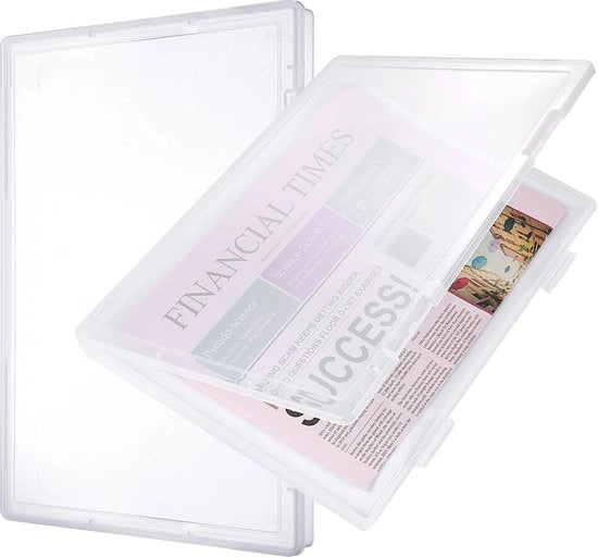 Archivio documenti 2-pack, cassetti A4, contenitori per documenti con coperchio in plastica, scatole per la conservazione dei documenti, organizzazione della classe, attività manuali, materiali per l'arte, puzzle.