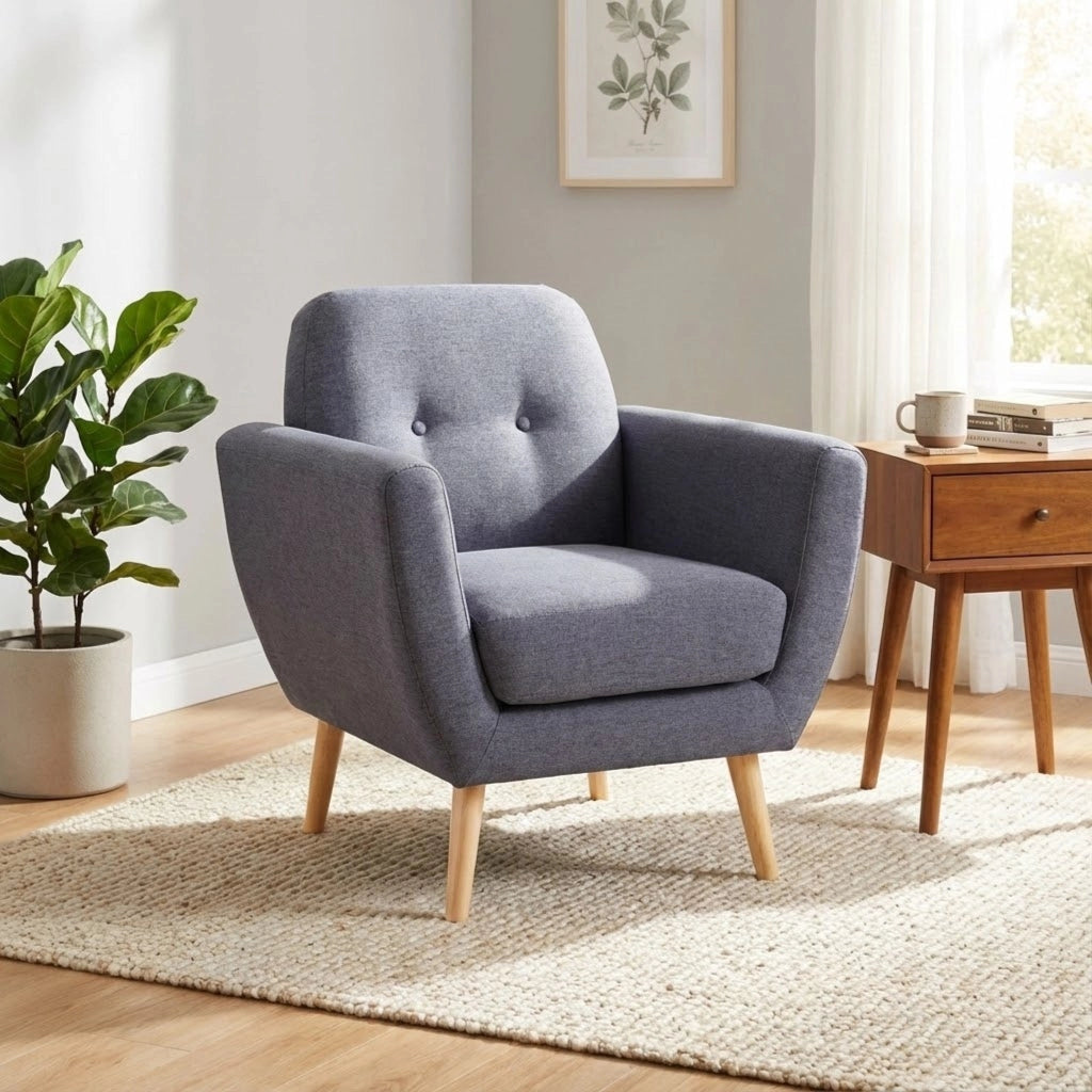 Poltrona Moderna in Tessuto cm 84x79x86 - SILENTE