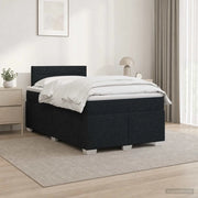 Letto con Box Spring, Materasso e LED Nero 120 x 190 cm Tessuto 3451891
