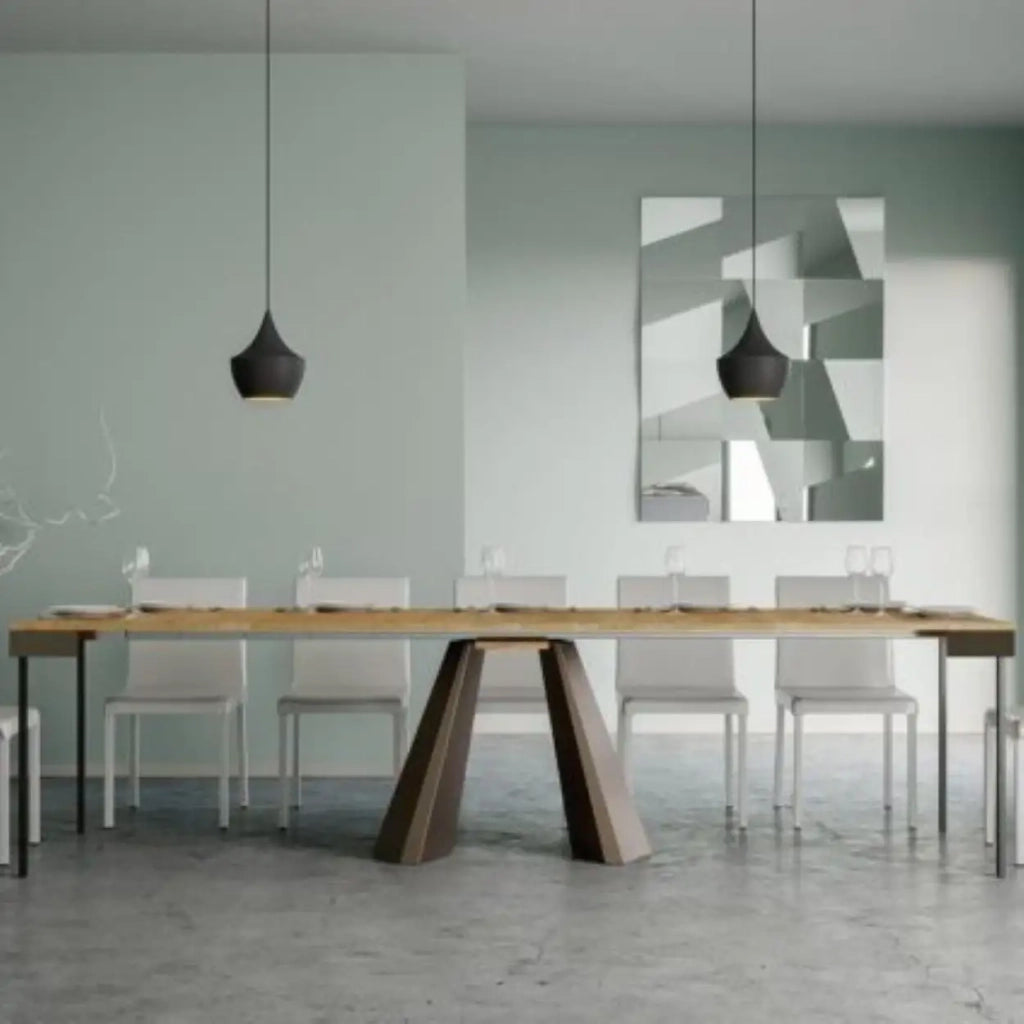 Consolle allungabile 90x40/300 cm Diamante Evolution quercia natura telaio e gambe orso