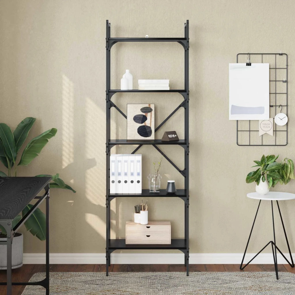 Libreria Rovere Nero 56 x 32 x 174 cm Legno multistrato 882148