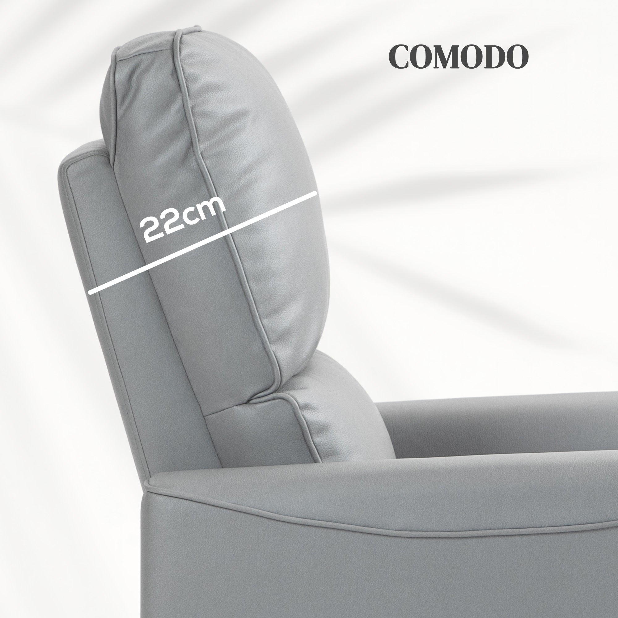 Poltrona Alzapersona Reclinabile 1 Motore con 8 Punti Massaggio 79x89x104 cm Riscaldamento e Telecomando Grigio Chiaro