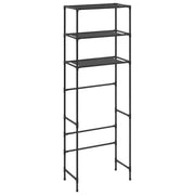Scaffale per Bagno con 3 Ripiani Nero 53x28x169 cm CFW1002506