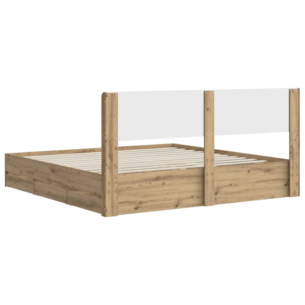 Struttura del letto con stoccaggio e testata Artisan Oak 3445826