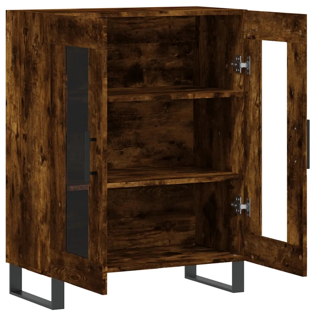 Credenza-Buffet-Armadio da cucina Rovere Fumo 69,5x34x90 cm in Legno Multistrato 379339