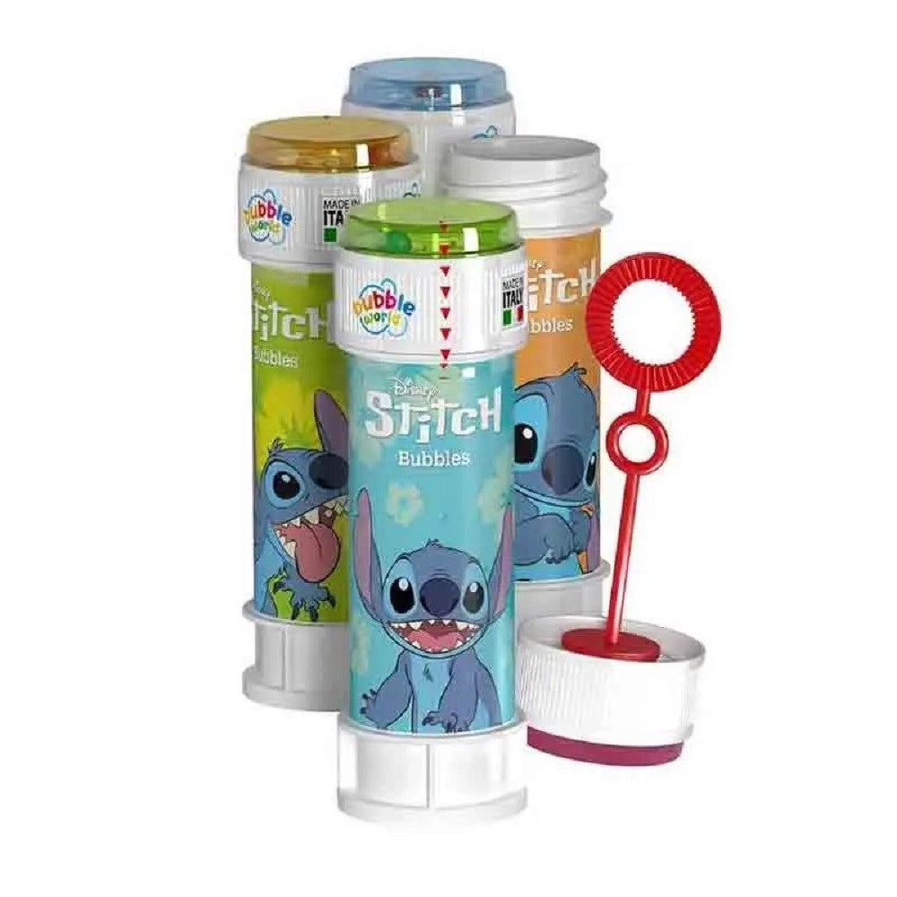 Trade Shop - Bolle Di Sapone Stitch Bubbles 36 Pezzi Flaconi Da 60ml Per Festa Bambini 007931 -