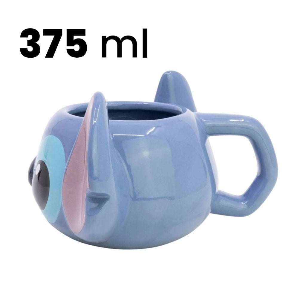 Tazza 3D in Ceramica 375ml Stitch con Scatola Regalo Blu / Rosa Disney
