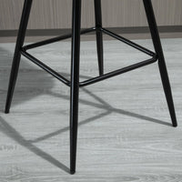 Set 2 Sgabelli Imbottite da Bar 45x47x88 cm in Metallo e Tessuto Vellutato Blu