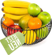 Fruitiera moderna per verdure e frutta - vassoio per frutta e cassetta per pane - decorazione cucina e casa nera