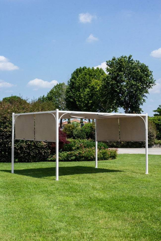 Pergola da Giardino 3x3xh2,25m Slide Bianco/Tortora