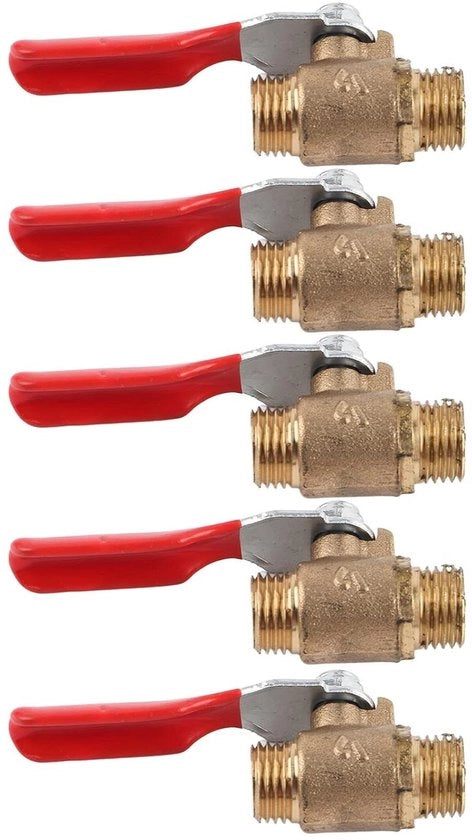 Accessori per compressore d'aria 5 pezzi maniglia a sfera doppio cavo esterno G1/4 tubo di raccordo in rame per attrezzi d'aria