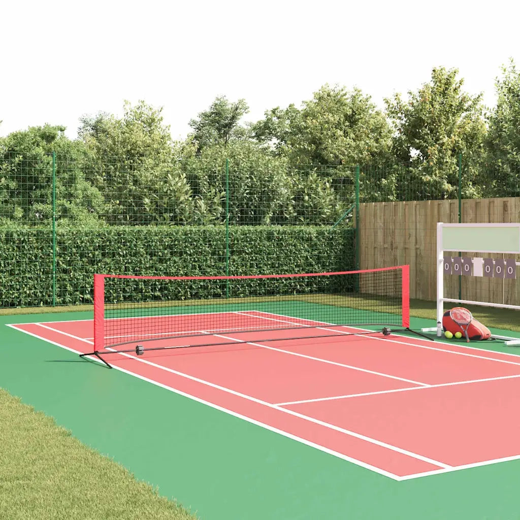 Rete da tennis Nero e Rosso 396 x 92 x 87 cm Poliestere 42012861