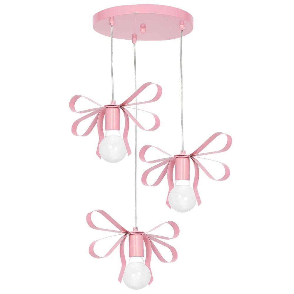 Lampadario a sospensione Milagro Emma rosa 3xE27 metallo
