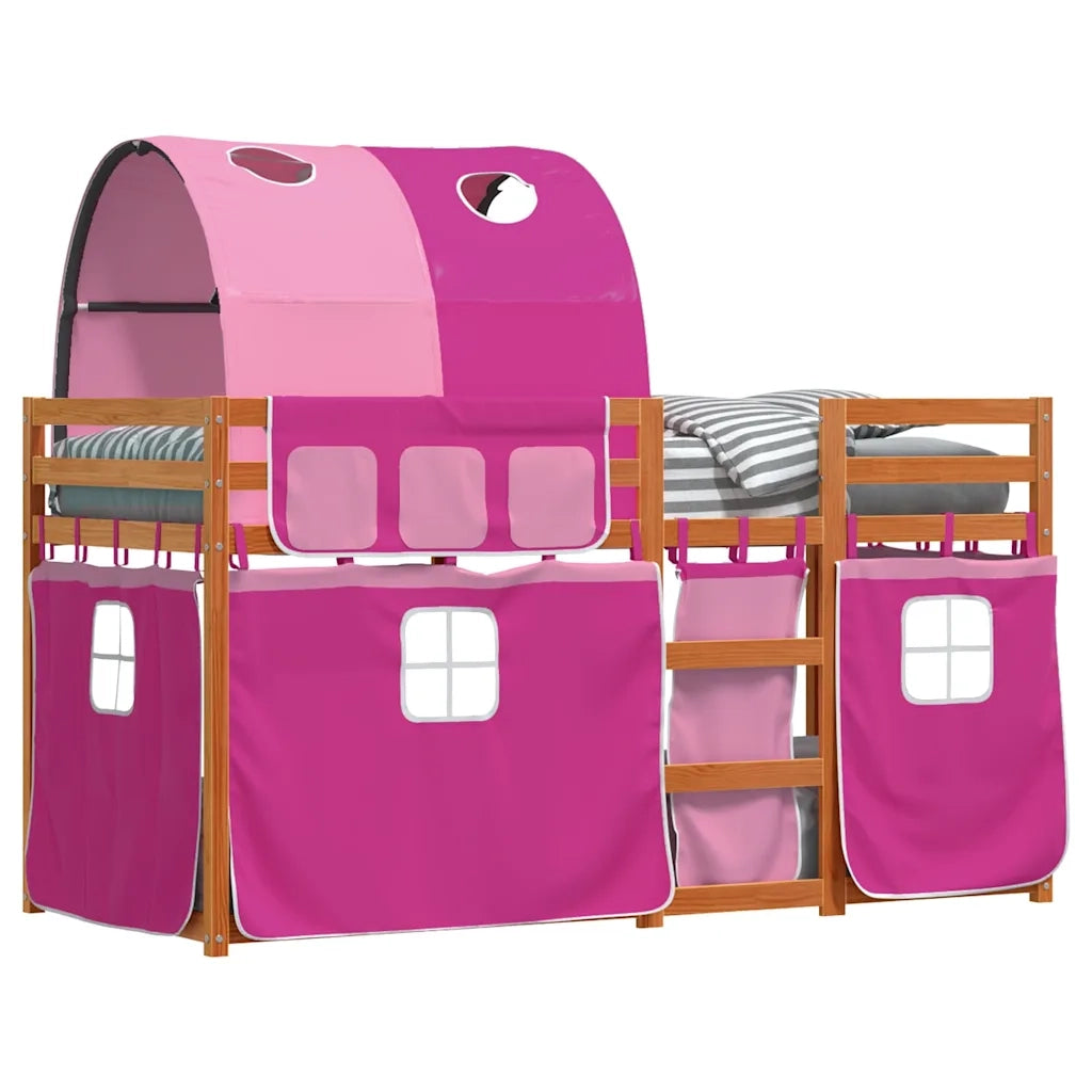 Letto a Castello senza Materasso Rosa 90x200 cm Legno di Pino 3284038