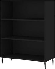 Cassa di archiviazione in legno lavorato 695x325x90 cm - nero - cassa di archiviazione per ingresso e corridoio - cassa di archiviazione supplementare con opzione di cassa per TV