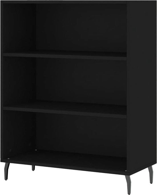Cassa di archiviazione in legno lavorato 695x325x90 cm - nero - cassa di archiviazione per ingresso e corridoio - cassa di archiviazione supplementare con opzione di cassa per TV