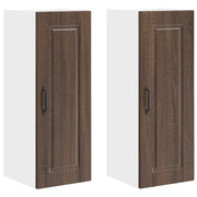 Pensile da cucina | Armadietto a muro PORTO 2 pz Rovere Marrone 30 x 31 x 80 cm
