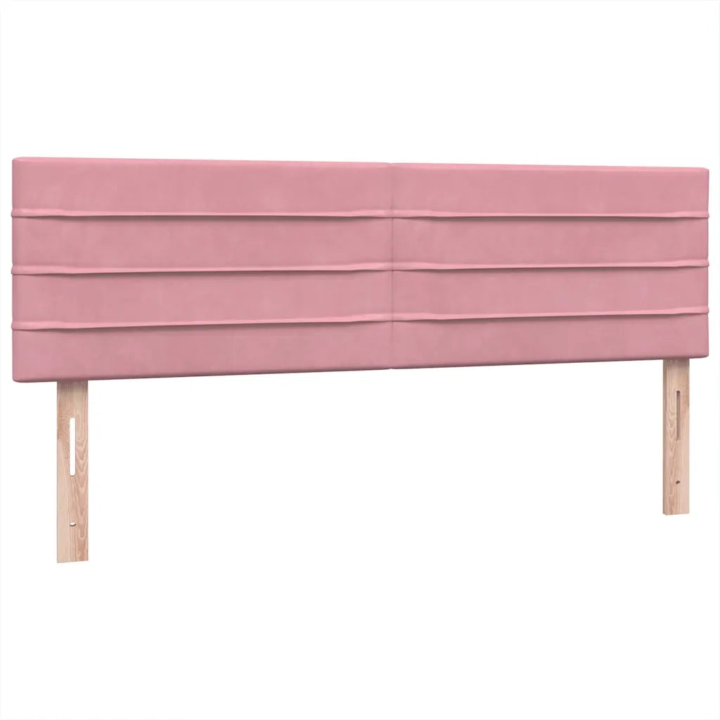 Giroletto a Molle con Materasso Rosa 160x220 cm in Velluto