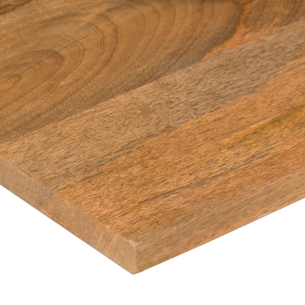 Piano Scrivania con Curva 110x60x2,5cm Massello Grezzo di Mango