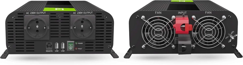 Green Cell PRO 2000W/4000W 12V 220V/230V Onda Pura Inverter Invertitore di Tensione Fotovoltaico DC AC per Camper Auto Convertitore di Potenza, Trasformatore sinusoidale Pura USB