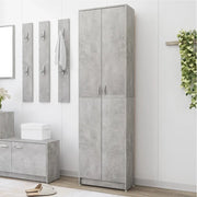 Armadio Corridoio Grigio Cemento 55x25x189 cm Legno Multistrato 802853