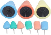 Set di poliuretano per auto 9 pezzi con palline di spugna - ideale per palloni pom-pom - cura auto con ruote.