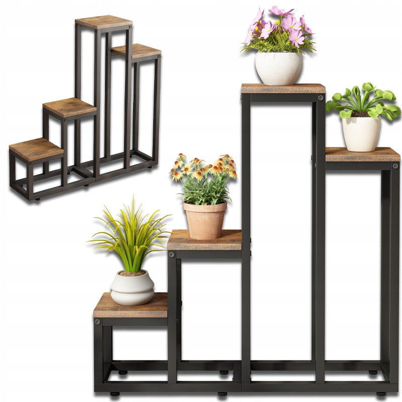 Supporto per Piante Marrone 68x17x67 cm Ideale per Balcone