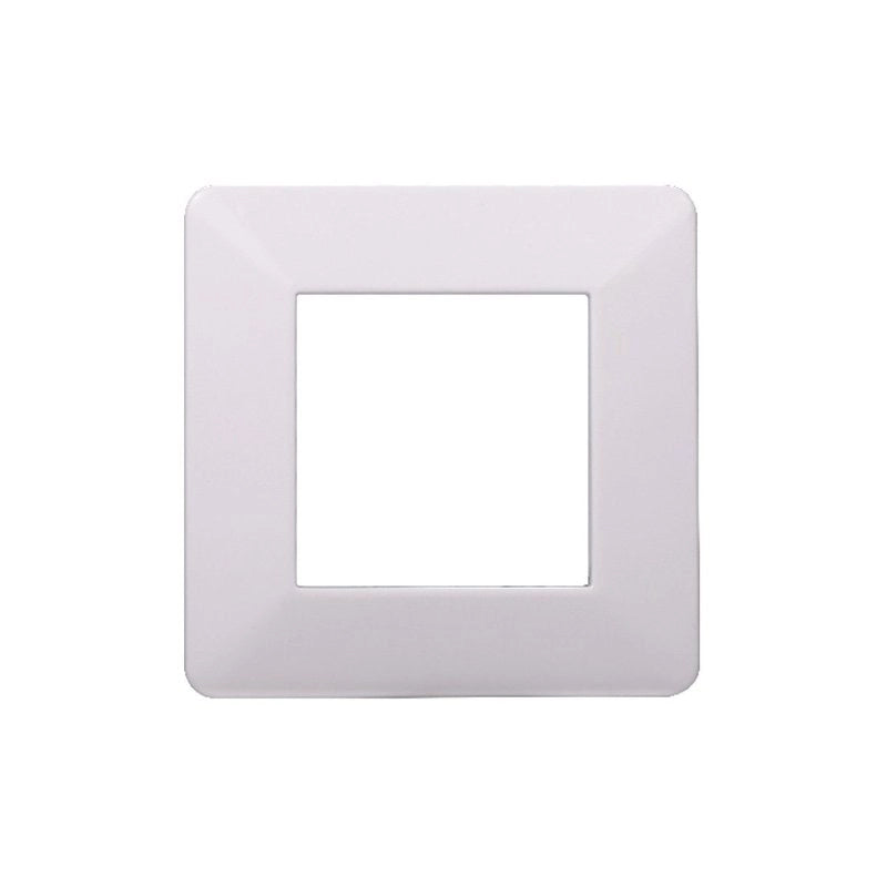 Placca Plastica Serie Starlight 2P Colore Bianco Compatibile Con Vimar Plana
