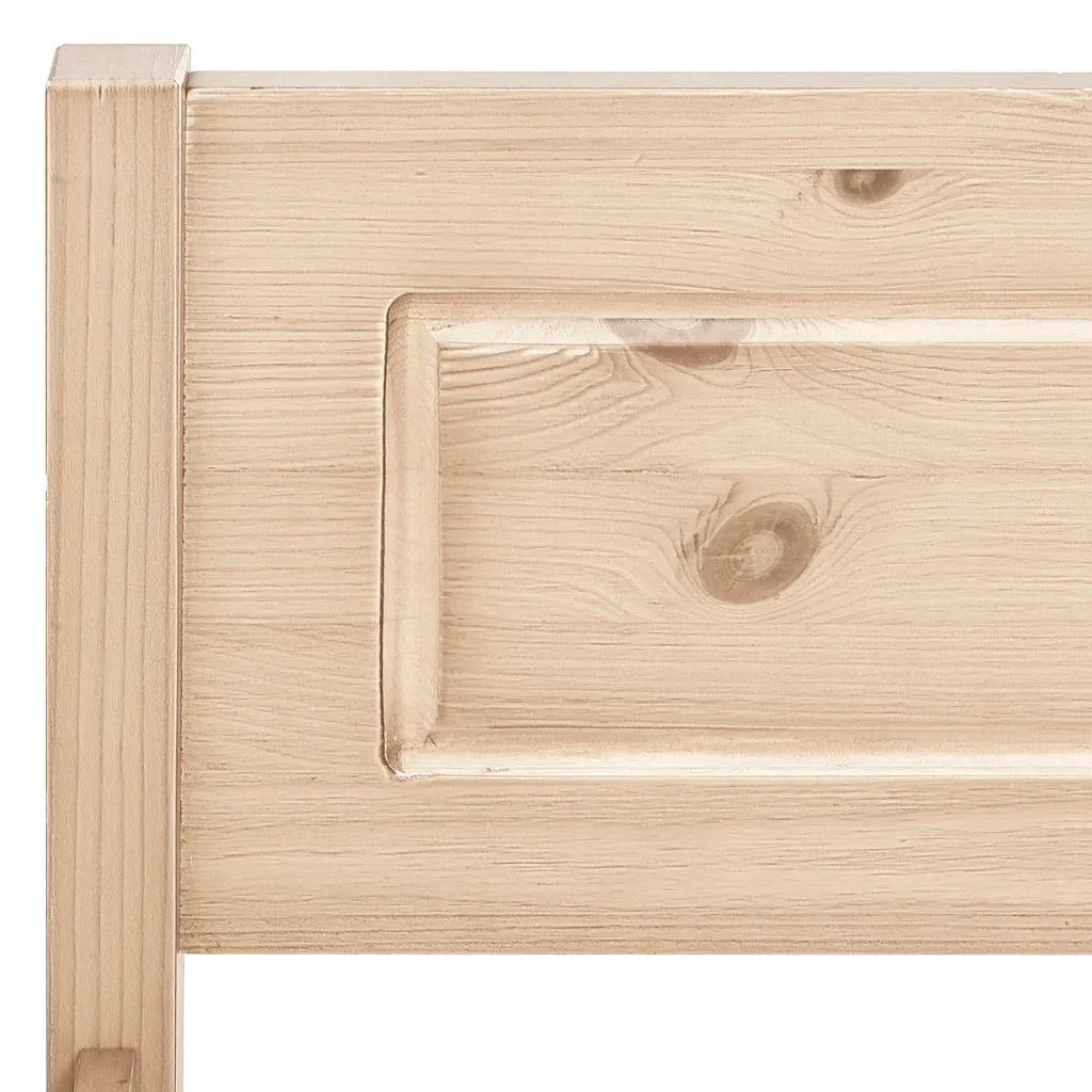 Letto matrimoniale | Letto per adulti | Giroletto senza Materasso 140x200 cm in Legno Massello di Pino