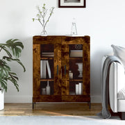 Credenza Rovere Fumo 69,5x34x90 cm in Legno Multistrato 827801
