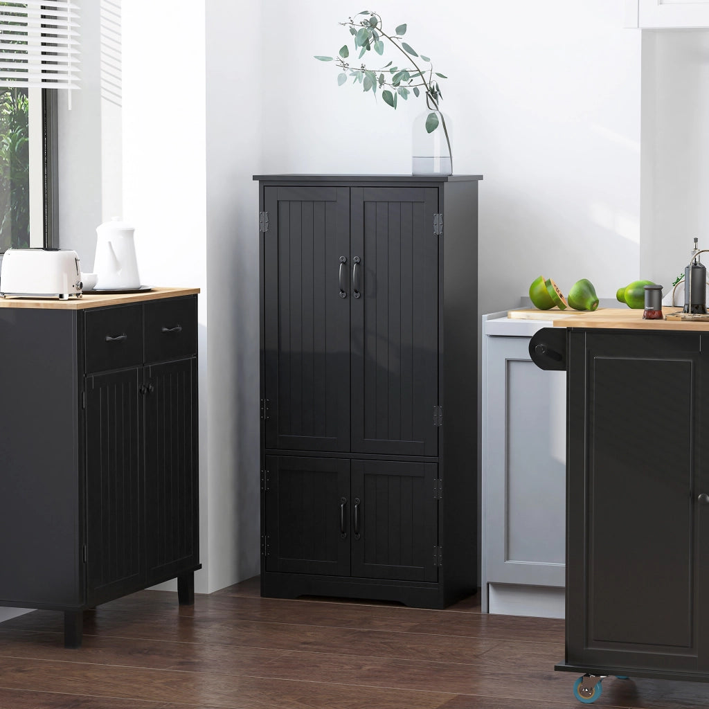 Armadio da cucina ¨C Minimal ¨C nero 2 ante 3 ripiani MDF