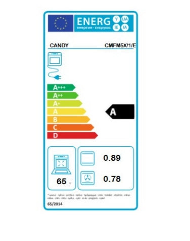Candy POP EVO CMFM5X/1/E 65 L Acciaio inox