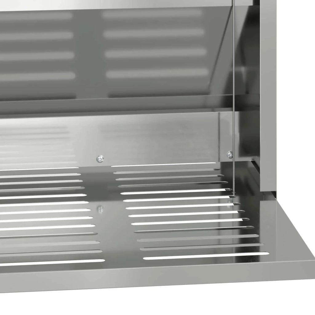 Mangiatore a Pedale per Pollo Argento 33 x 42 x 40 cm CFW2848731