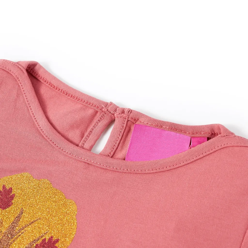 Maglietta da Bambina a Maniche Lunghe Rosa Antico 140cod mxl 84369