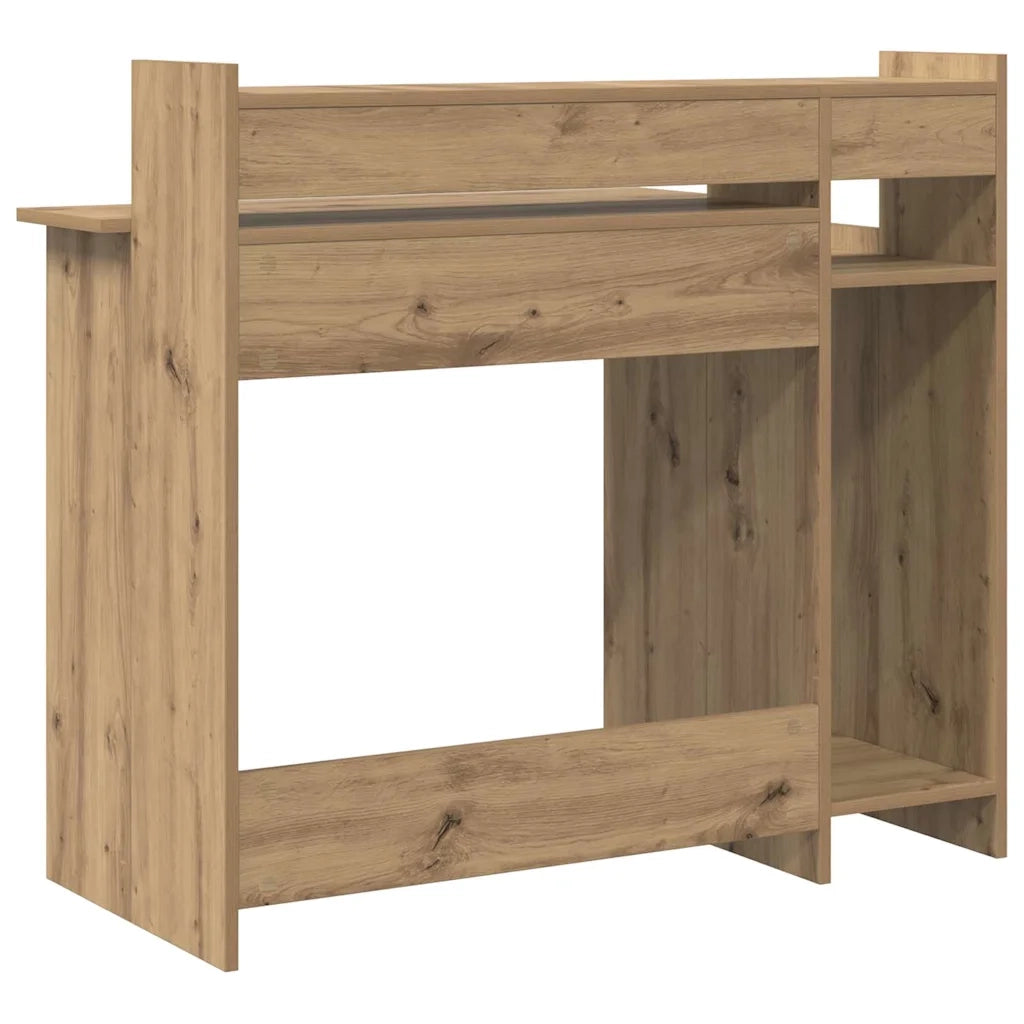 vidaXL Scrivania rovere artigianale 97 x 45 x 90 cm Legno multistrato