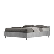 BS COM Letto matrimoniale francese contenitore 140x200 cemento