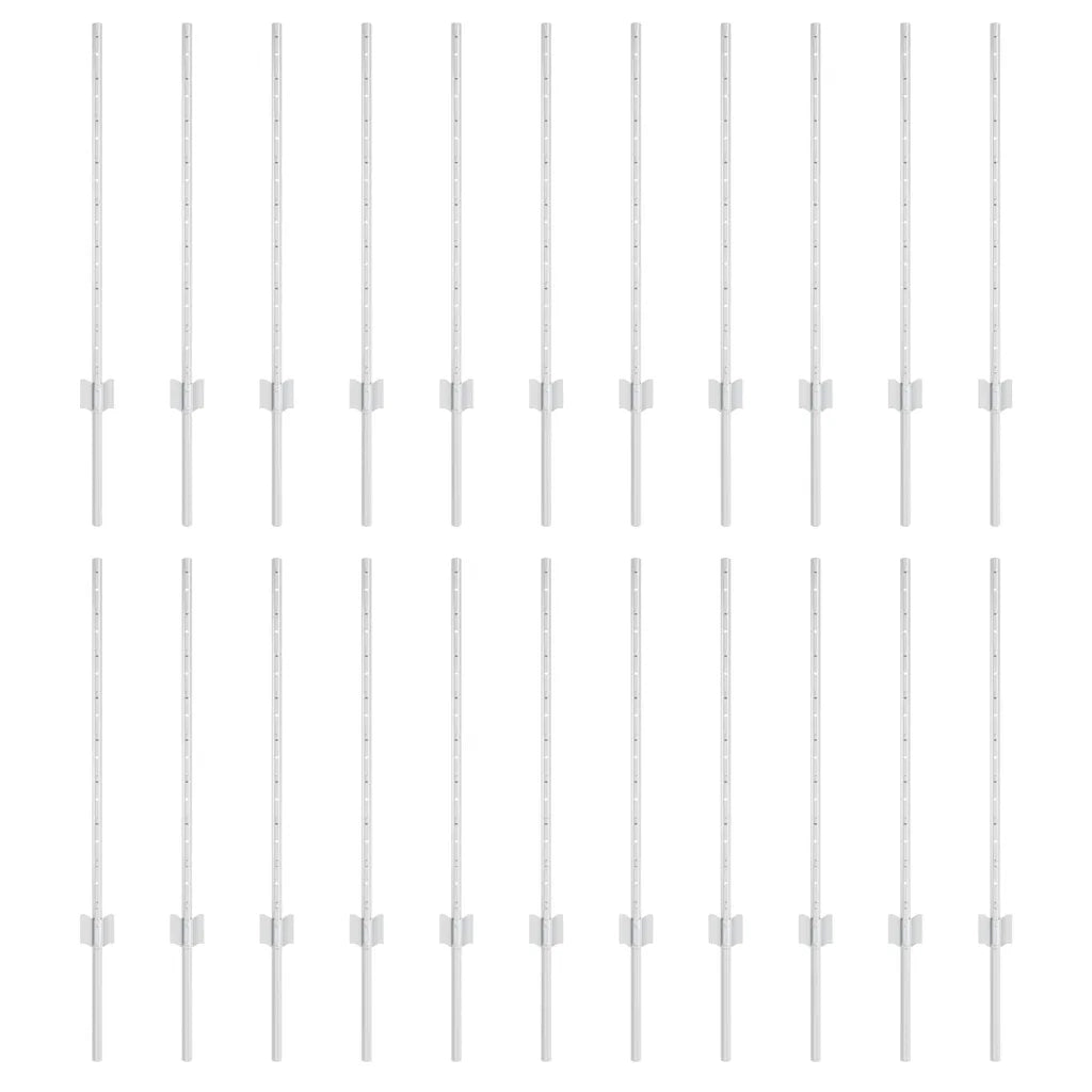 Palo della recinzione 22 pcs Argento 120 cm Acciaio 3335952