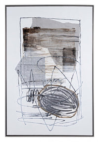 Dipinto Olio con Cornice Crown I194-2 82.5x122.5 cm in Olio su Tela