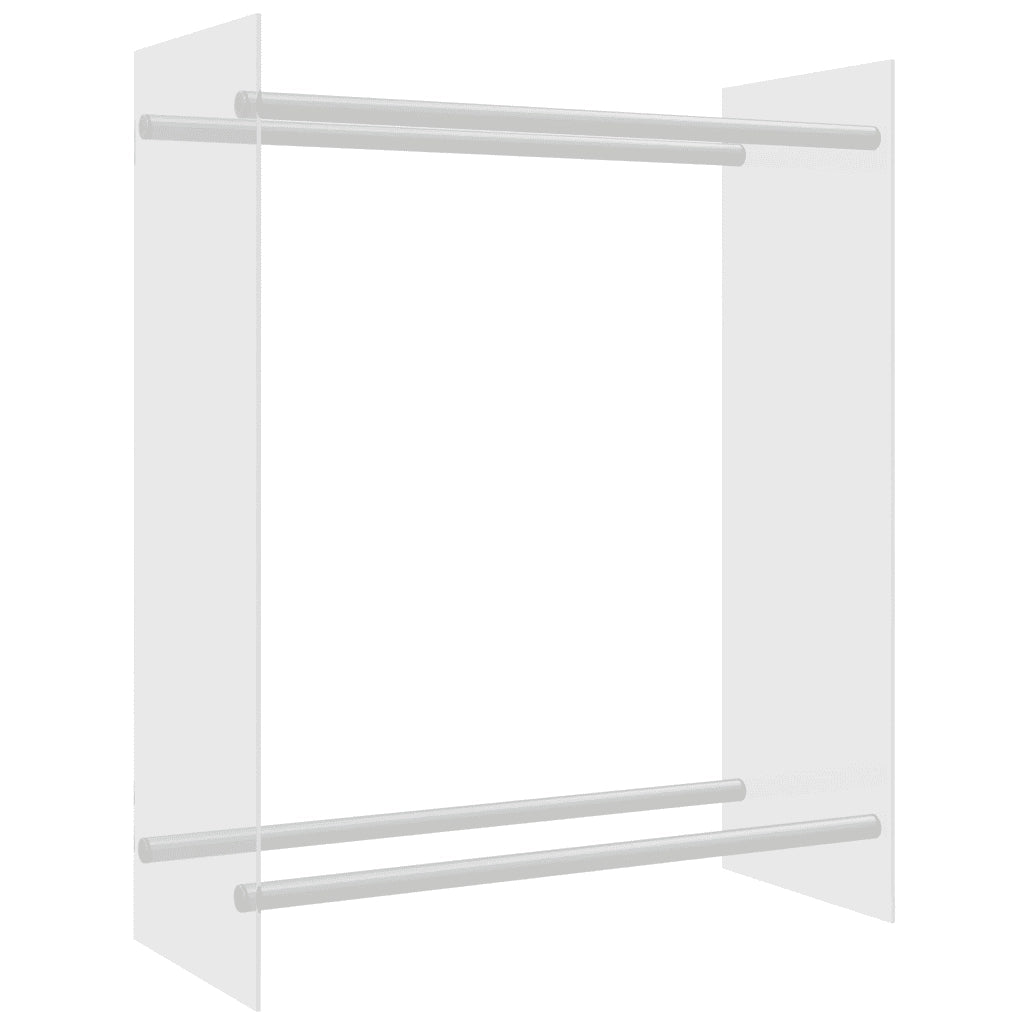 Porta Legna Trasparente 80x35x100 cm in Vetro Temperato CFW7320118