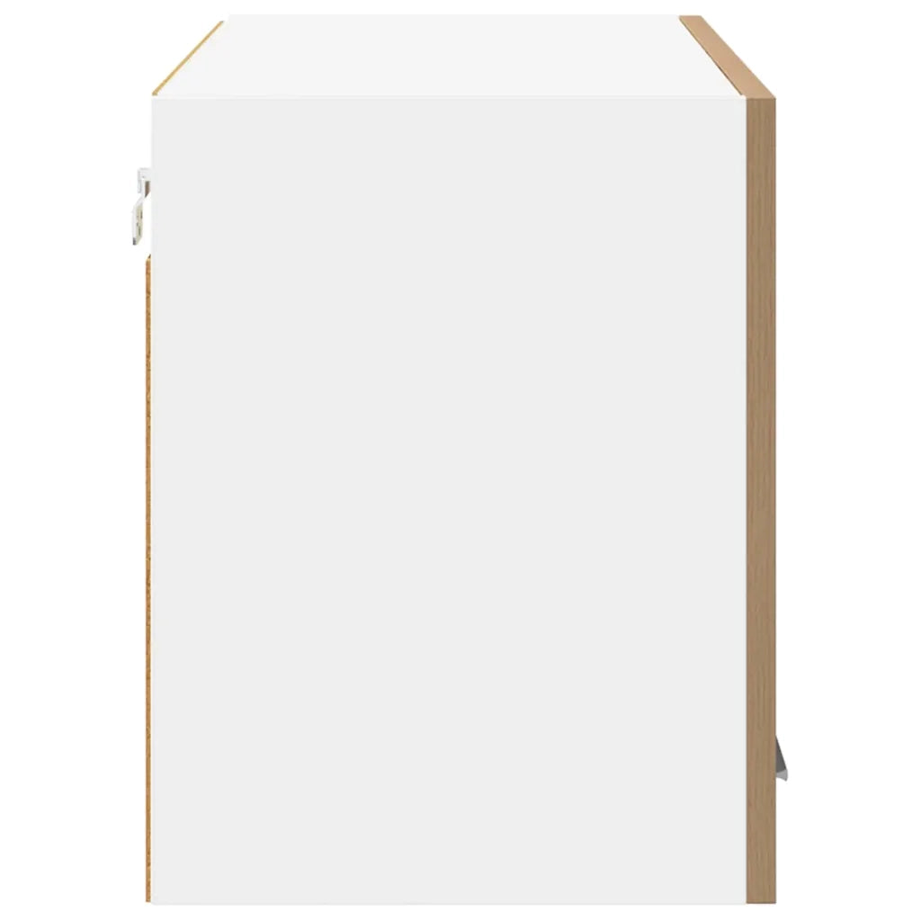Armoire suspendue Chêne Artisan et Blanc 80 x 31 x 40 cm