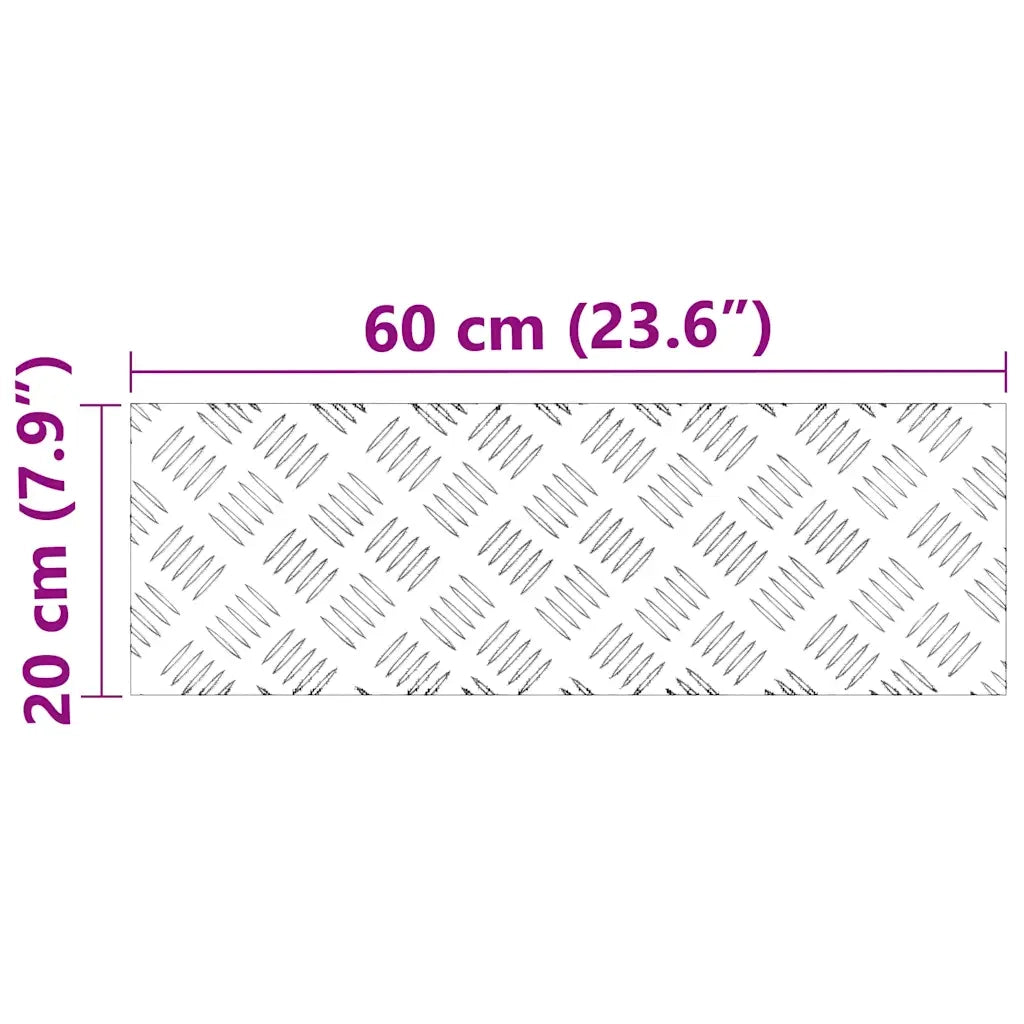 Gradini per Scale 4 pcs Argento 60 x 20 cm Alluminio 4104252