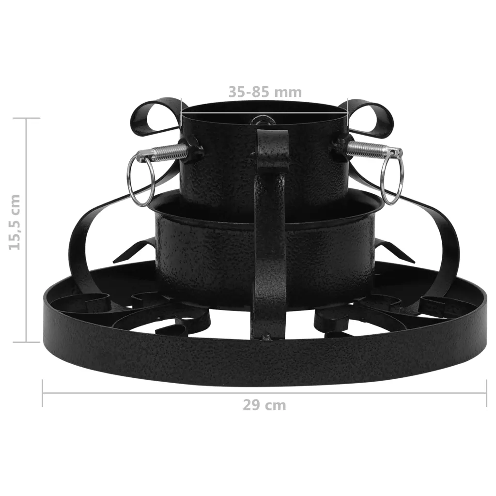 Base per Albero di Natale-Supporti per alberi di natale Nera 29x29x15,5 cm