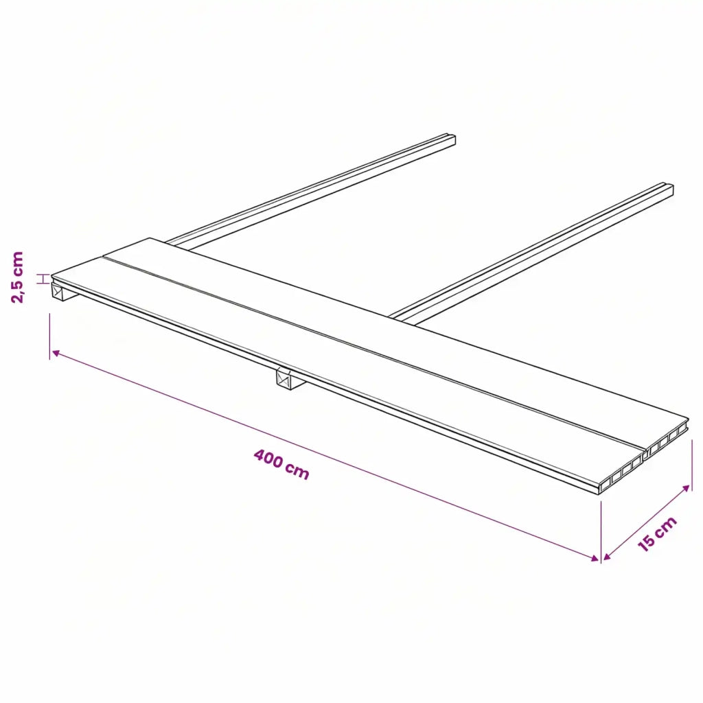 Pavimento da Deck 4 pcs Teak riciclato WPC
