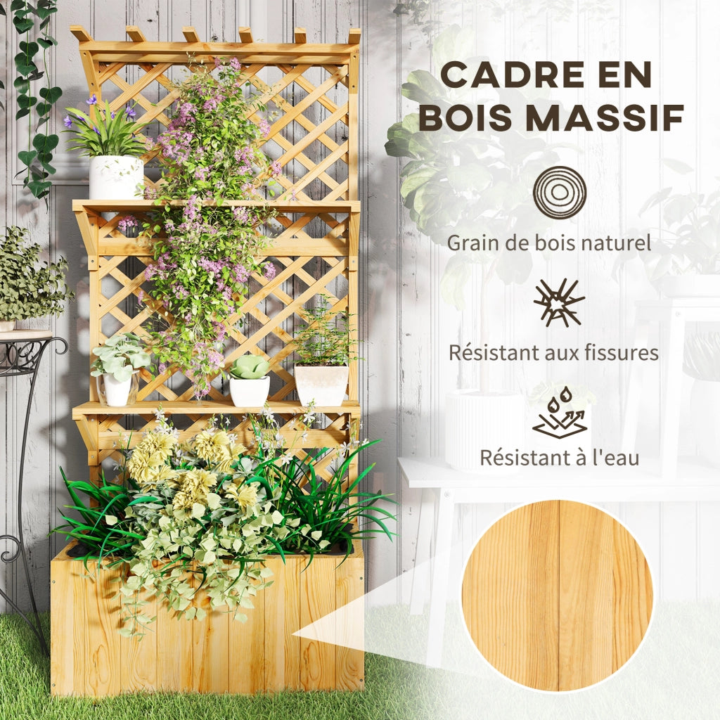 Letto a Soppalco Giardino con Tettoia ¨C Minimal ¨C Legno Naturale 120x200